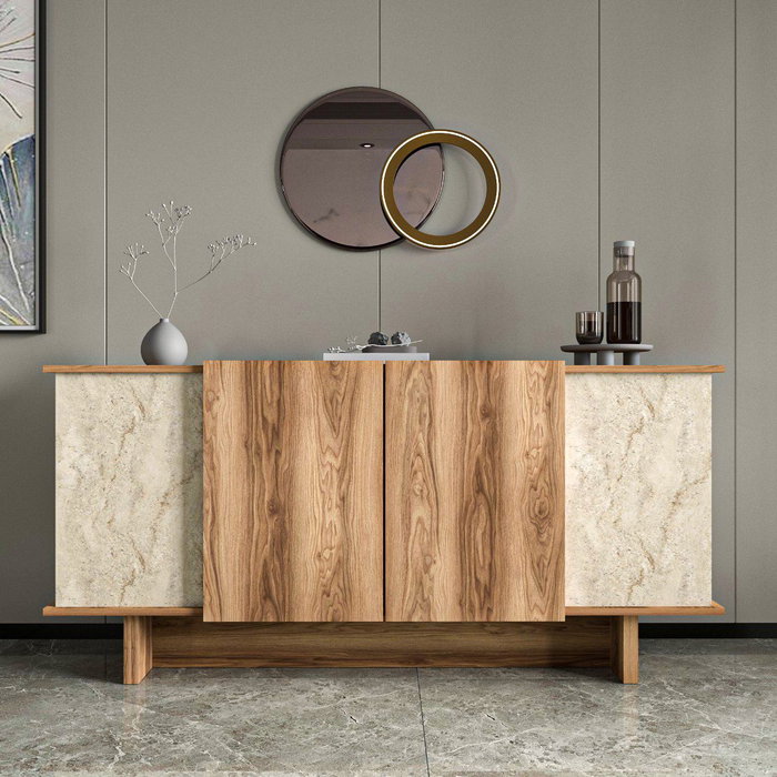 Hanah Home Diana - Travertino, Walnut